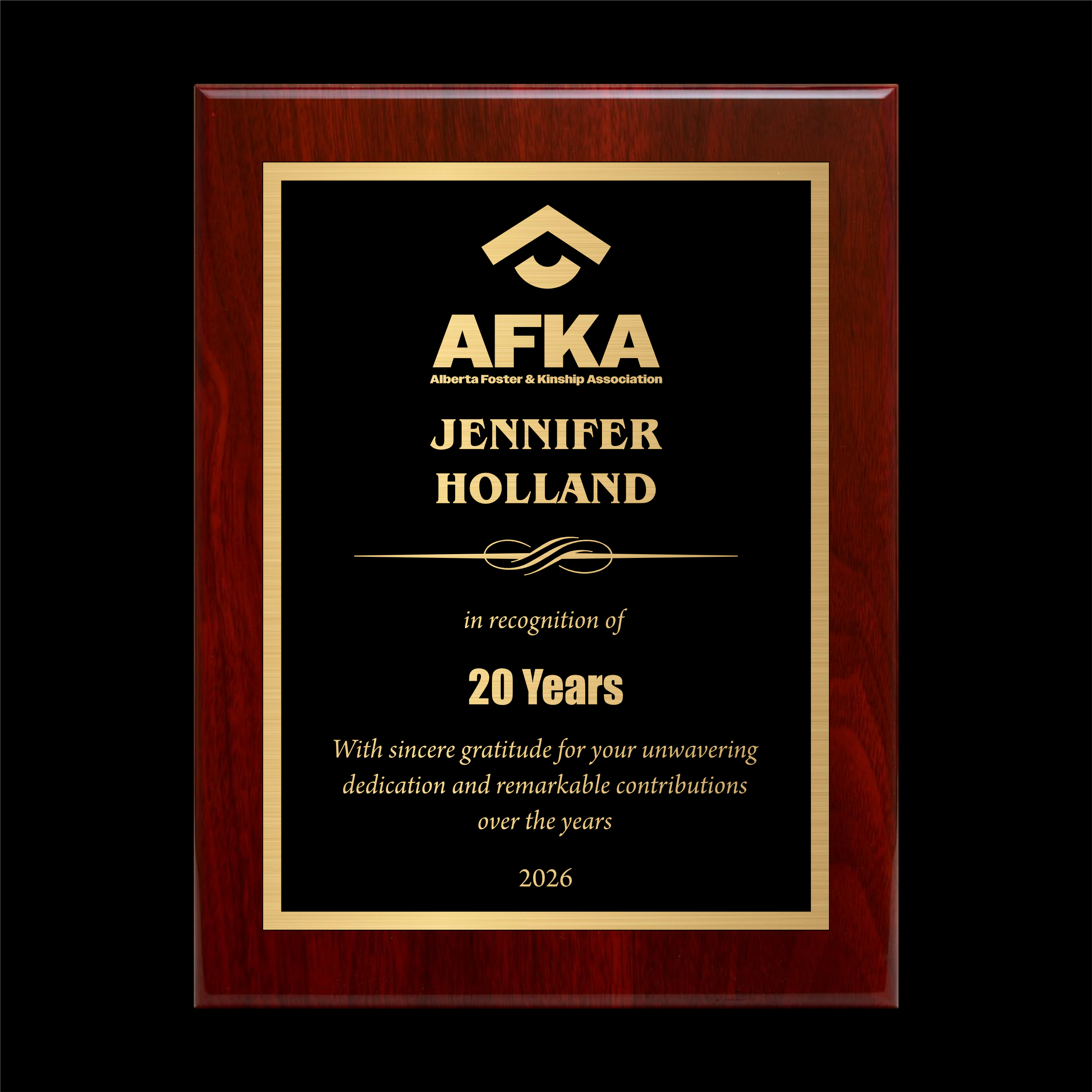 20 Years Service Plaques