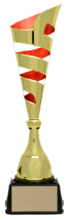Gold/Red plastic cup