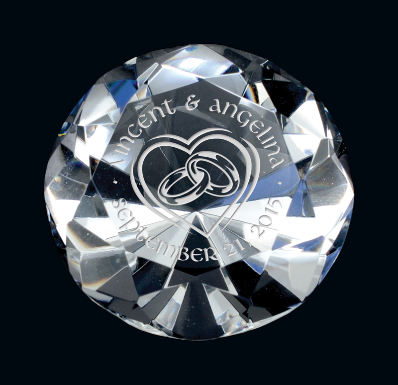 Diamond Optic Crystal Paperweight | Awards Unlimited