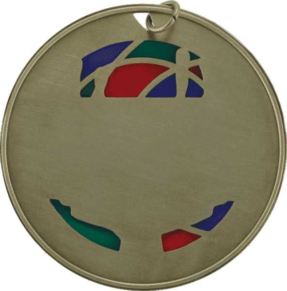 2 1/2" Volleyball Stained Glass Medal Awards Unlimited