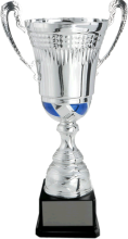 Silver and Blue Azeroth Trophy Cup.