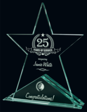 10 5/8&quot; Stellar Jade Glass Award