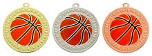 Basketball Sunray Sculpted Iron Medal