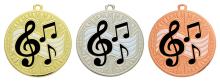 Music Sunray Sculptured Iron Medals