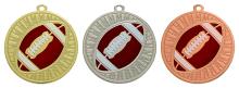 Football Sunray Sculptured Iron Medal
