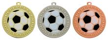 Soccer Sunray Sculptured Iron Medals