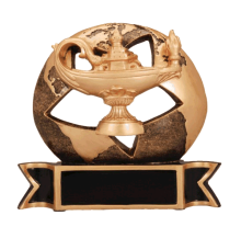 Globe Lamp of Knowledge Resin Trophy