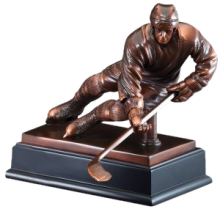 10&quot; Electroplated Male Hockey Trophy