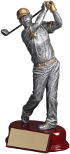 Modern Golf Resin Trophy - Male