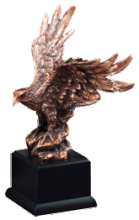 Wings back eagle trophy