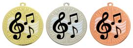 Music Sunray Sculptured Iron Medals