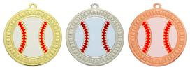 Baseball Sunray Sculptured Iron Medal