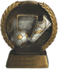 Soccer ball wreath resin plate award